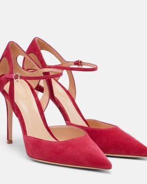 Gianvito Rossi Pumps Aus Veloursleder - Rot