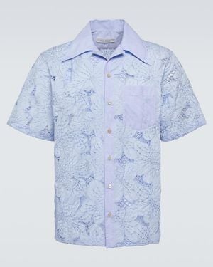 Wales Bonner Highlife Bowling Shirt - Blue