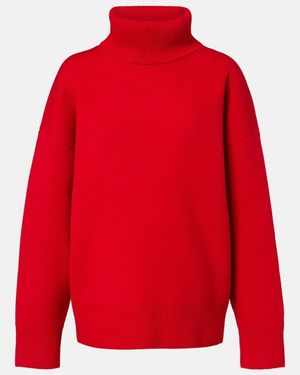 TOTEME Rollkragenpullover Aus Wolle Und Kaschmir - Rot