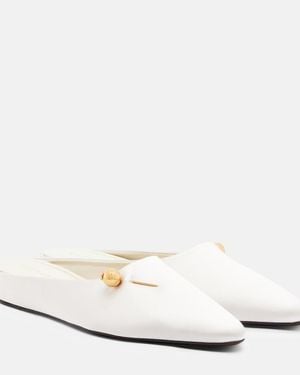 Herbert Levine Sleep On It Satin Mules - White
