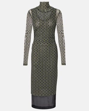 Dries Van Noten Printed Midi Dress - Gray