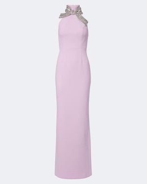 Rebecca Vallance Langes Kleid Yolanda Aus Crepe Mit Verzierungen - Lila