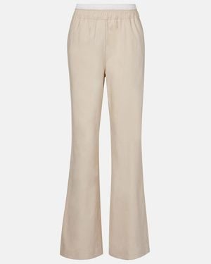 Jonathan Simkhai Bristol Linen-Blend Wide-Leg Trousers - Natural