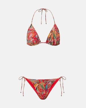 Etro Bedruckter Bikini - Rot