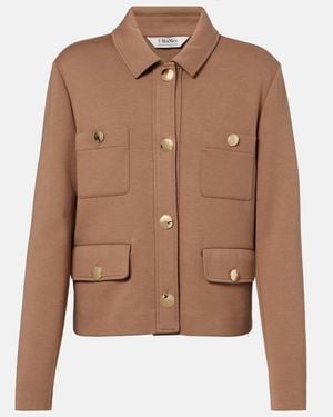 Max Mara Cotton-Blend Jacket - Brown