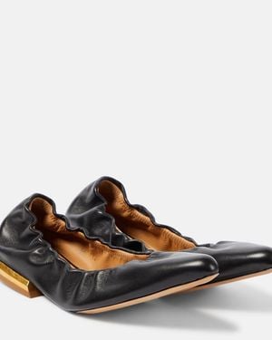 Dries Van Noten Leather Ballet Flats - Brown