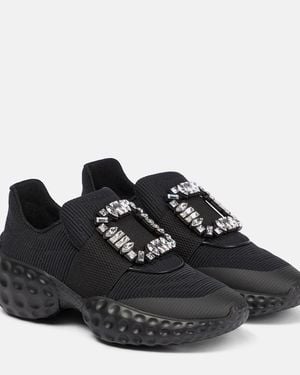 Roger Vivier Viv' Run Moonlight Strass Sneakers - Black