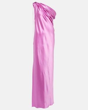 Max Mara Elegante Opera One-Shoulder Silk Gown - Pink