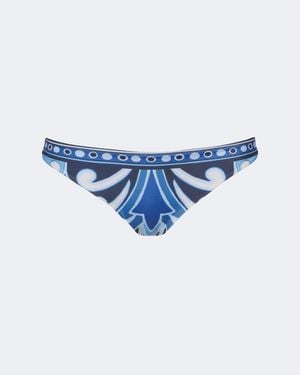 La DoubleJ Culotte De Bikini A Imprime - Bleu