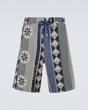 Loewe Bermudas De Rizo En Mezcla De Algodon - Azul