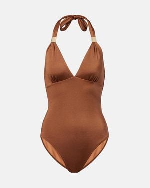 Heidi Klein Grasse Halternek Swimsuit - Brown