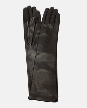 Nour Hammour Leather Gloves - Black