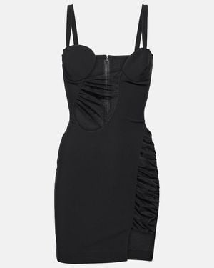 Nensi Dojaka Cutout Jersey Minidress - Black