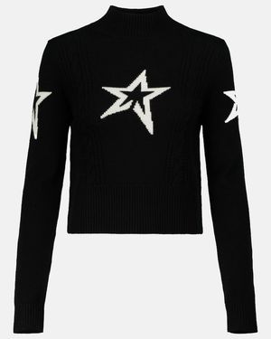 Perfect Moment Cable Underwear Wool Jumper - Black