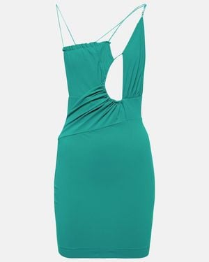 Nensi Dojaka Cutout Ruched Minidress - Green