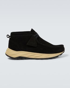 Clarks Desert Boots Wallabee Eden Aus Veloursleder - Schwarz