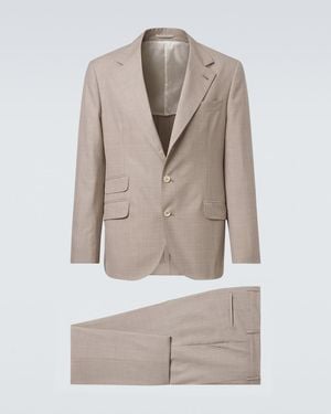 Brunello Cucinelli Virgin Wool Suit - Natural