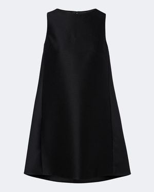 Balenciaga Minikleid Bb Aus Wolle Und Seide - Schwarz