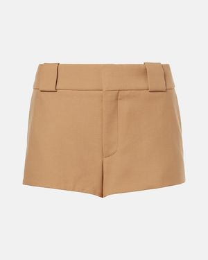 Chloé Virgin Wool Shorts - Natural
