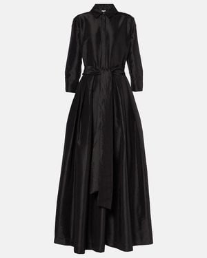 Jonathan Simkhai Julip Belted Taffeta Gown - Black