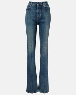 Balenciaga High-Rise Straight Jeans - Blau