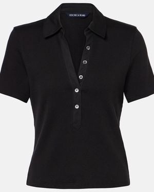 Veronica Beard Polohemd Kearney Aus Einem Baumwollgemisch - Schwarz
