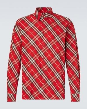Burberry Relaxed Fit Check Cotton Shirt - Rot