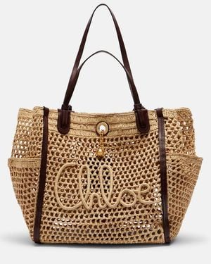 Chloé X Made For A Iconic Raffia Shoulder Bag - Metallic