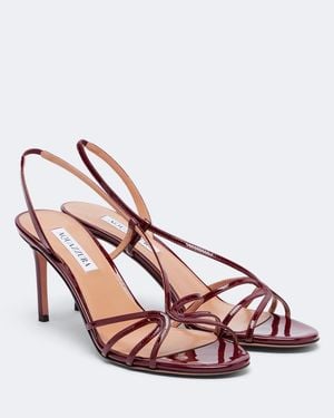 Aquazzura Talk To Me Patent Leather Slingback Sandals - Pink