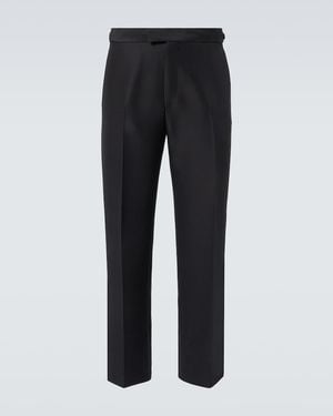 Loro Piana Wool And Silk Suit Trousers - Black