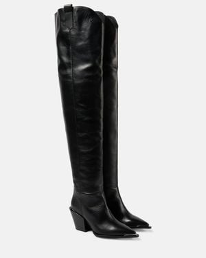 Dorothee Schumacher Strong Femininity Leather Over-The-Knee Boots - Black