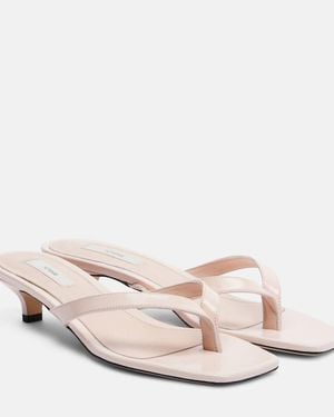 TOTEME Leather Thong Sandals - Pink