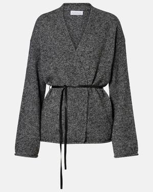 Velvet Cardigan Alina Aus Einem Wollgemisch - Grau