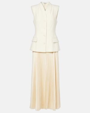 Jonathan Simkhai Georgina' Long Dress With Sleeveless Vest - Natural