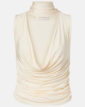 AYA MUSE Brise Draped Top - Natural