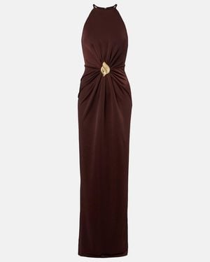 Rebecca Vallance Isla Halterneck Maxi Dress - Purple
