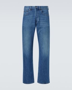 Valentino Mid-Rise Straight Jeans - Blue