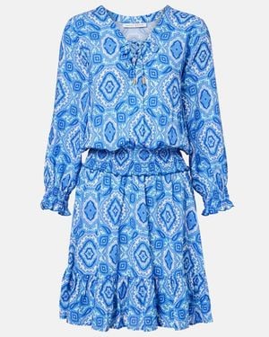 Heidi Klein Bedrucktes Minikleid Mykonos - Blau