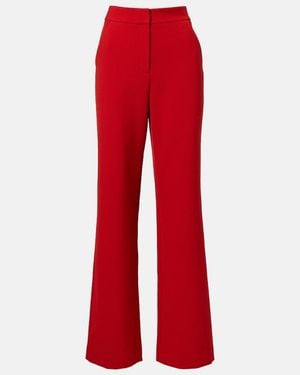 Veronica Beard Tonelli Wide-Leg Pants - Red