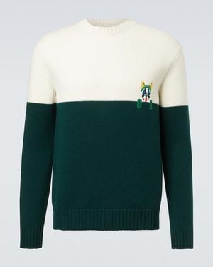 Loewe X Louis Wain Bestickter Pullover Aus Wolle - Grün
