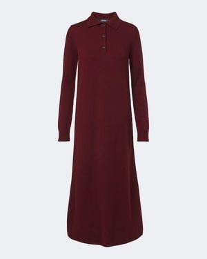 Max Mara Robe Polo En Laine Et Cachemire - Rouge