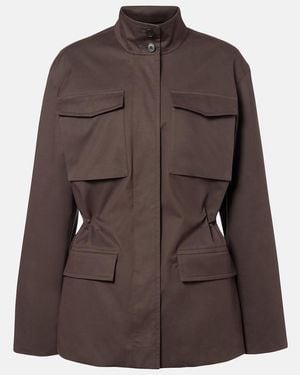 The Row Floriane Cotton And Cashmere Field Jacket - Brown