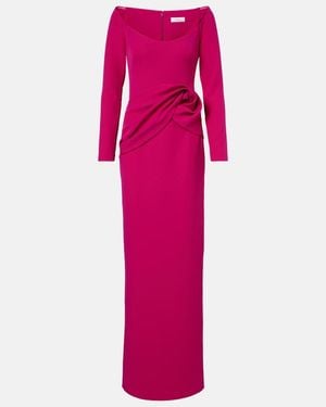 Safiyaa Vestido De Fiesta Emmina De Crepe Drapeado - Rosa