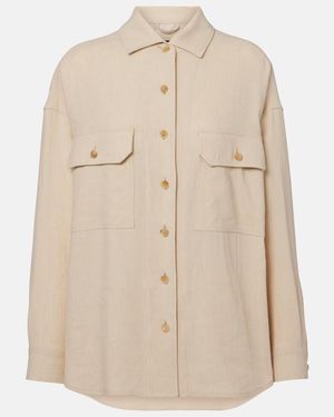 Loro Piana Linen And Wool Shirt - Natural
