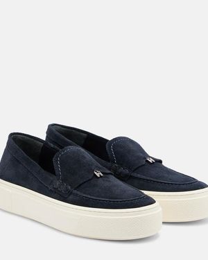 Hogan H705 Suede Slip-On Shoes - Blue