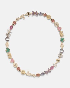 Sydney Evan 14Kt Charm Necklace With Diamonds - Metallic