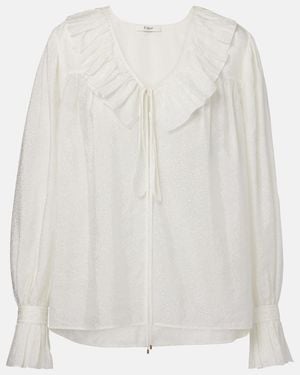 Chloé Ruffled Blouse - White