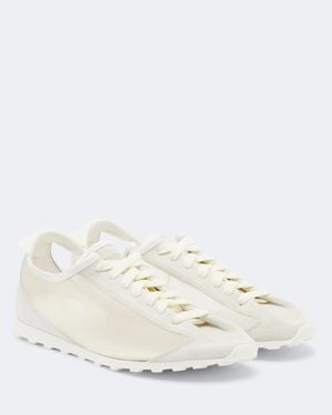 Jacquemus Tennis Suede-Trimmed Trainers - White