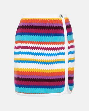 Missoni Minifalda De Algodon A Rayas - Rojo
