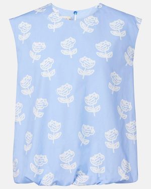 Marni Top Aus Baumwolle - Blau